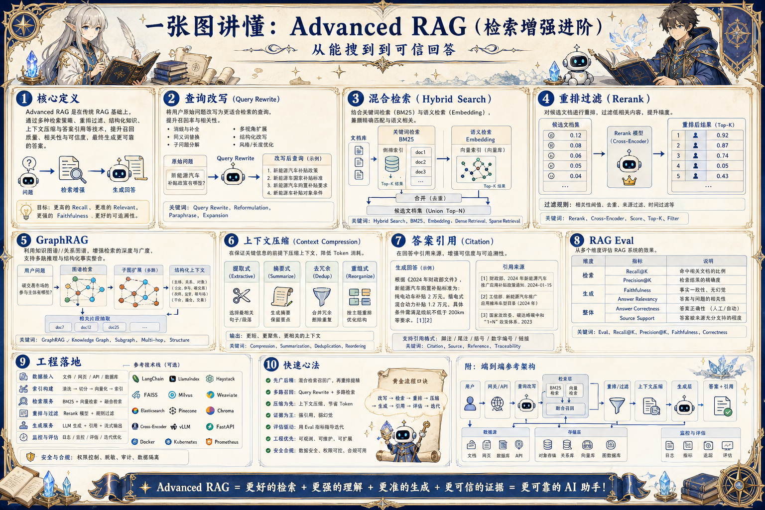 Advanced RAG 检索增强进阶高密度幻想风知识地图