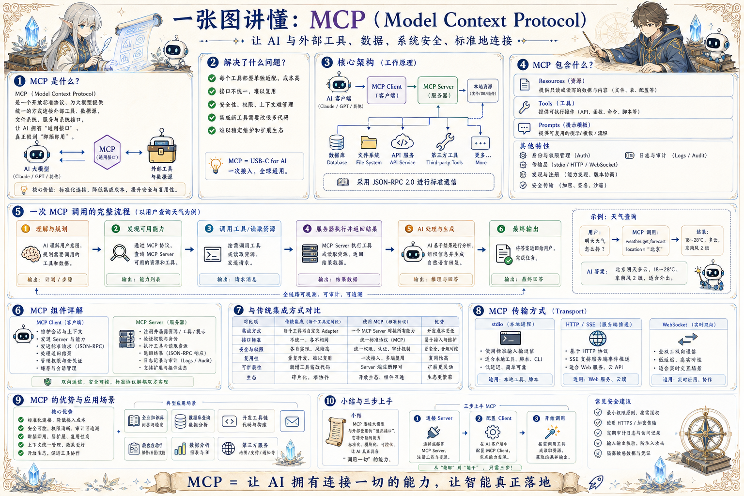 MCP Model Context Protocol 高密度幻想风知识地图