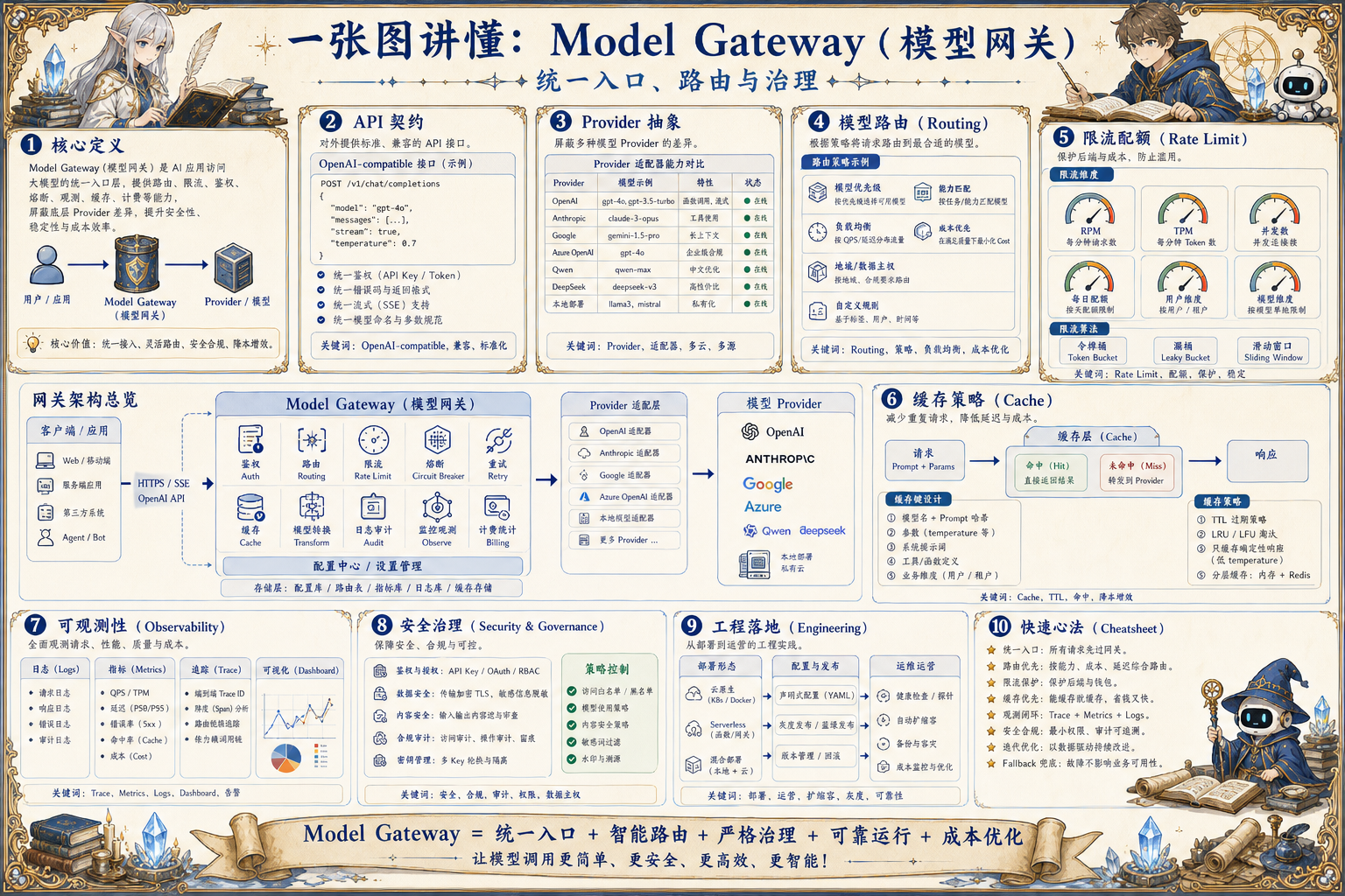 Model Gateway 模型网关高密度幻想风知识地图