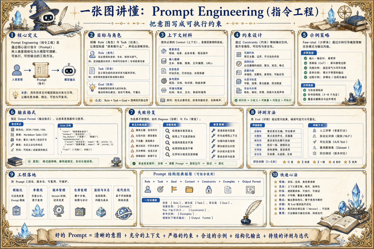 Prompt Engineering 指令工程高密度幻想风知识地图