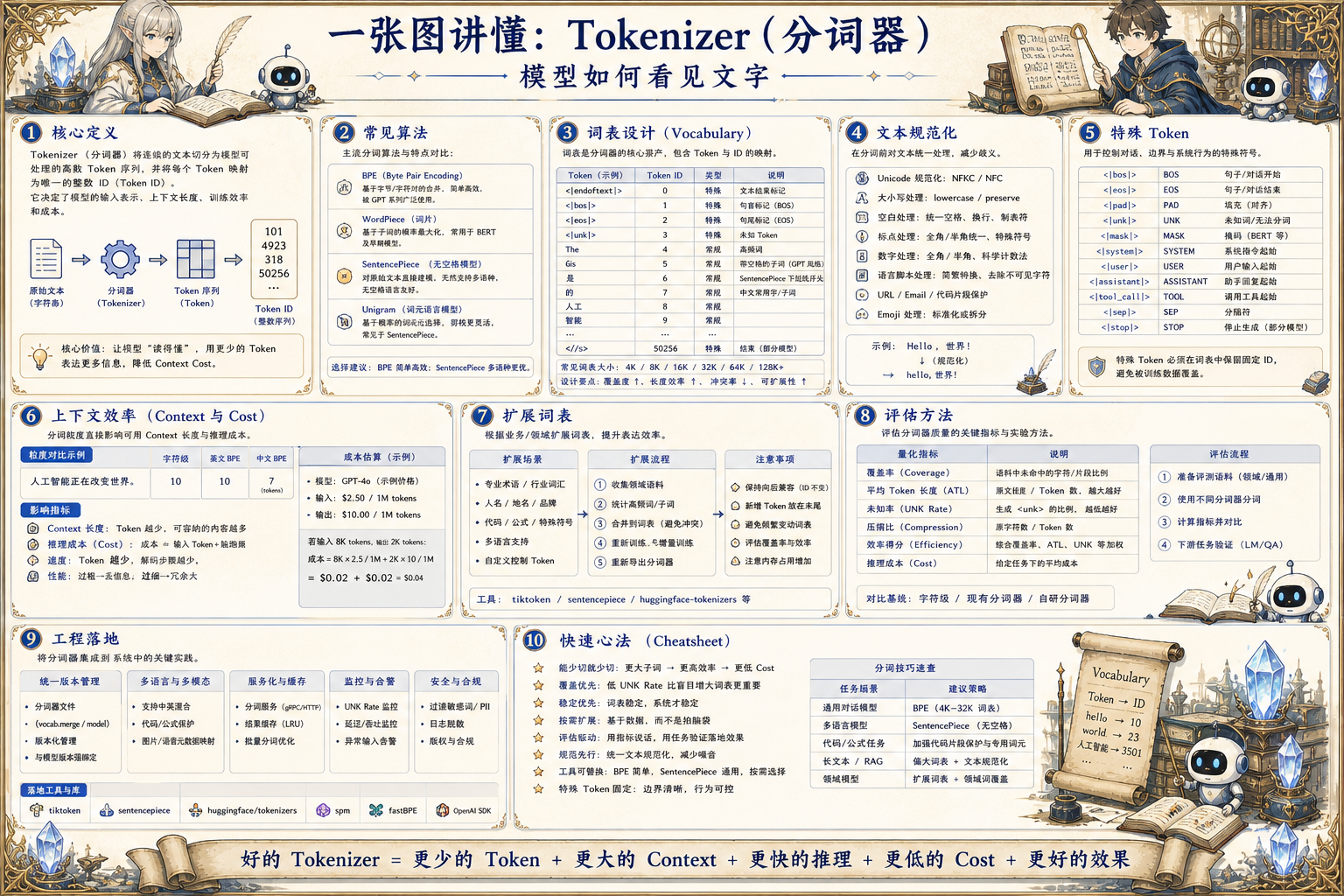 Tokenizer 分词器高密度幻想风知识地图